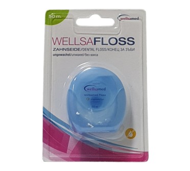 КОНЦИ ЗА ЗЪБИ WELLSAMED FLOSS /без вакса/ неутрал 50 м.